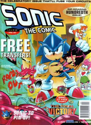 Cover of Sonic the Comic issue 100